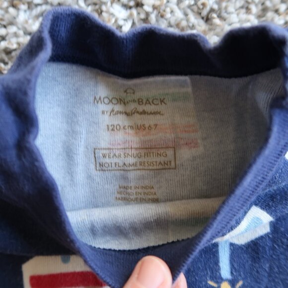 HANNA ANDERSSON ORGANIC COTTON BIRTHDAY CAKE LONG JOHNS PAJAMAS 6-7 120CM - Picture 3 of 3